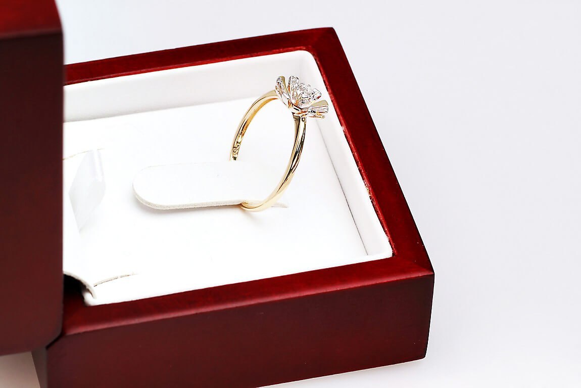 Emaga Złoty pierścionek PXD1876 - Diament